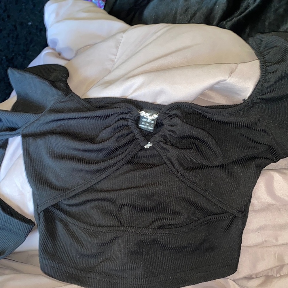 Longsleve cropped shirt